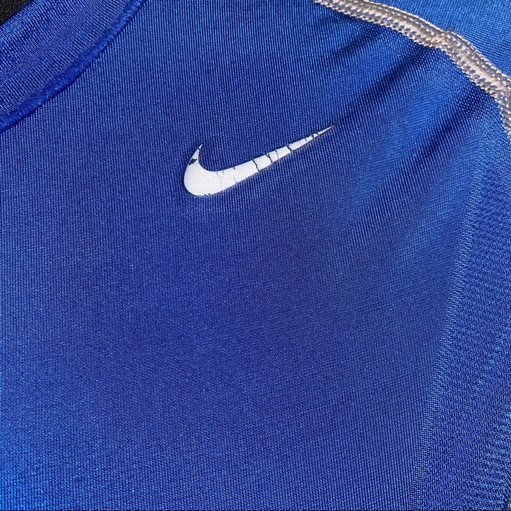 Nike Pro Blue Long Sleeve Top - Picture 9 of 12